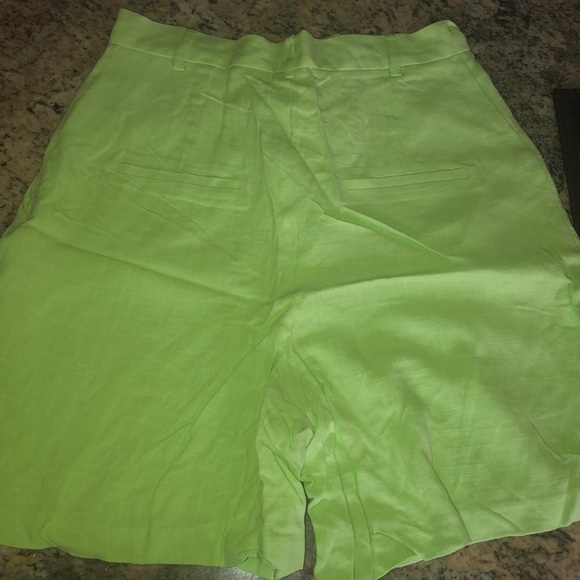 ASOS Mom Shorts in Lime Linen Suit - Picture 8 of 10